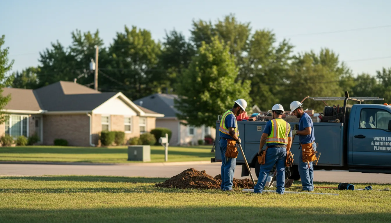 Residential water line and bathroom plumbing service in Molena, GA